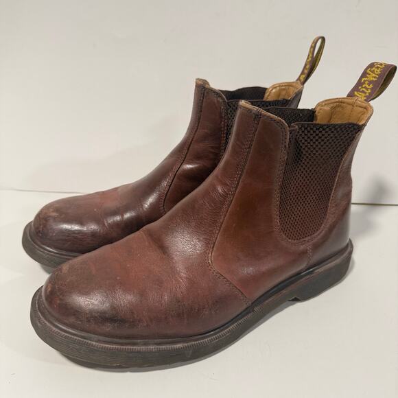 Dr. Martens Men's 2976 Leather Chelsea Boots Brown 11 - Picture 3 of 8